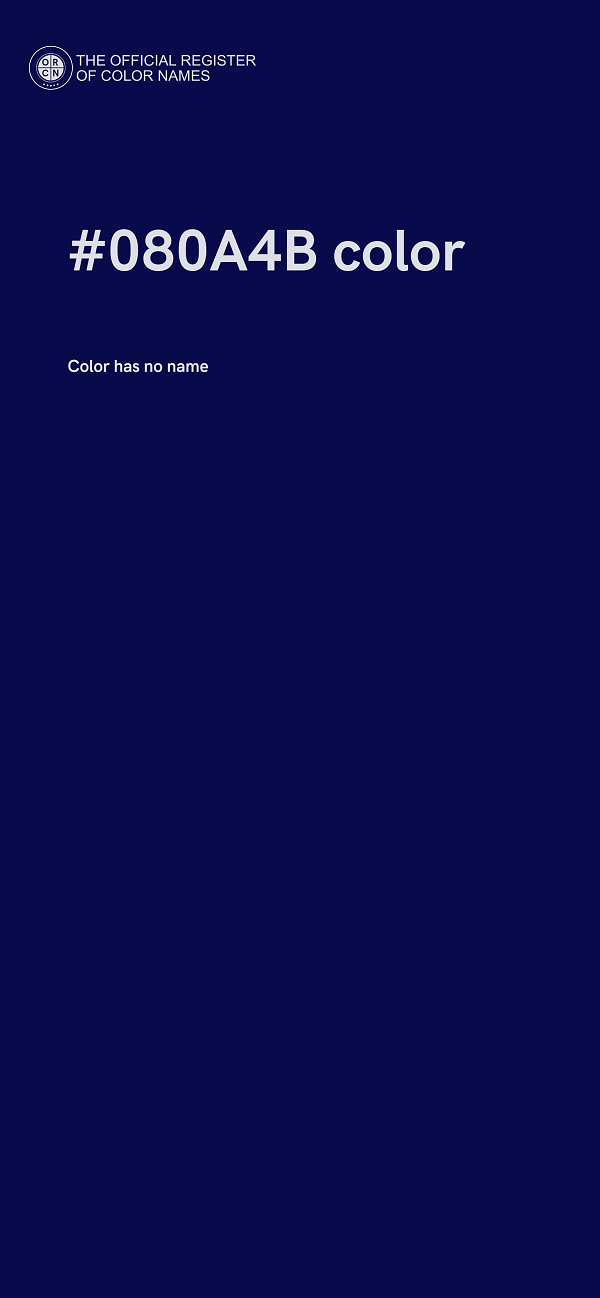 #080A4B color image