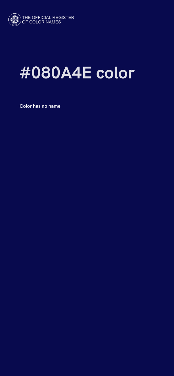 #080A4E color image