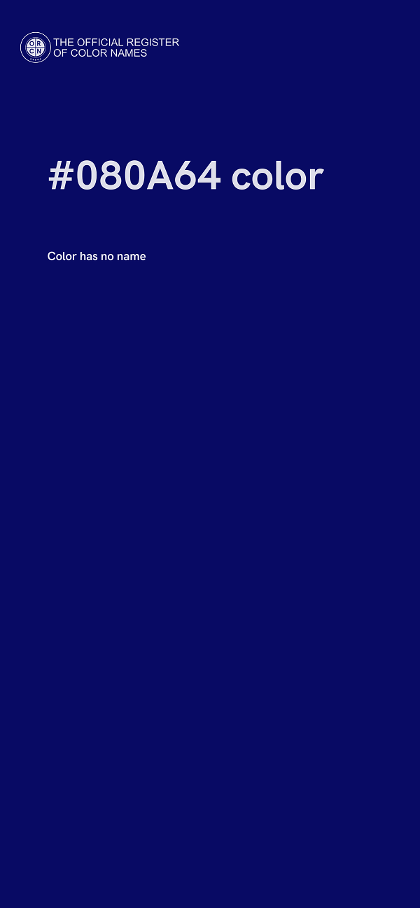 #080A64 color image