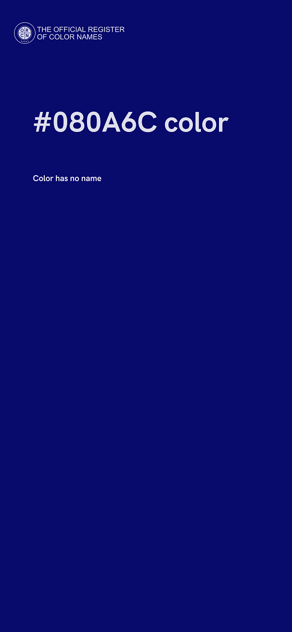 #080A6C color image