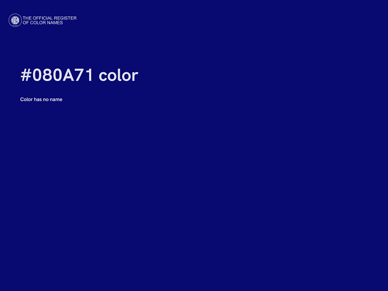 #080A71 color image