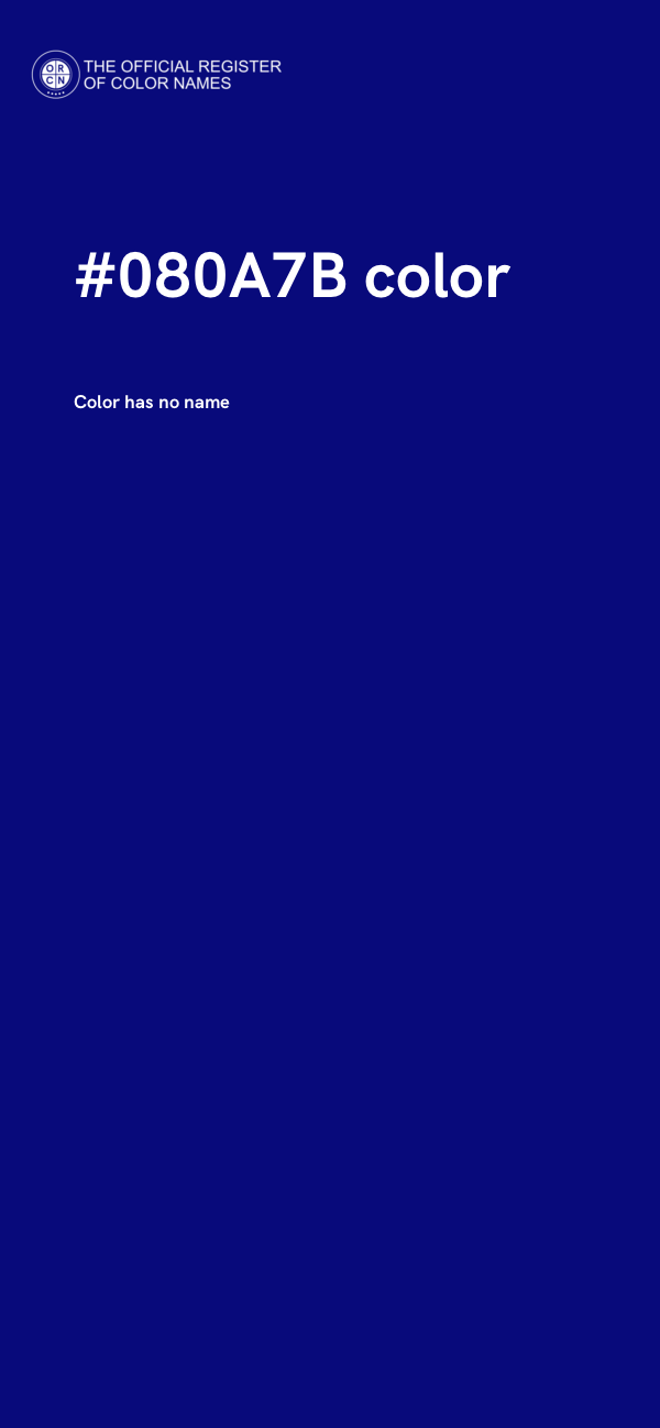 #080A7B color image