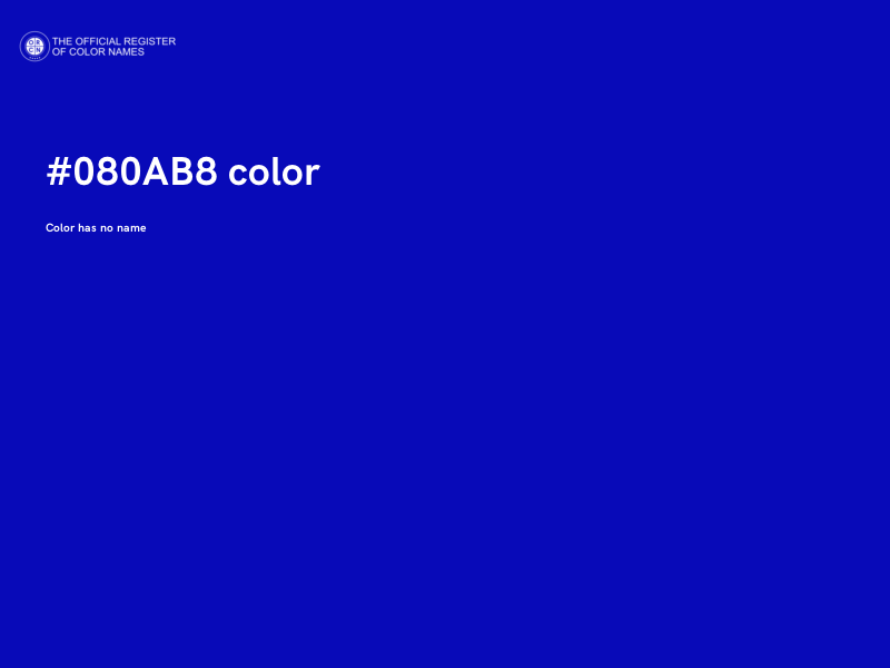 #080AB8 color image