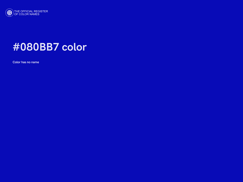 #080BB7 color image