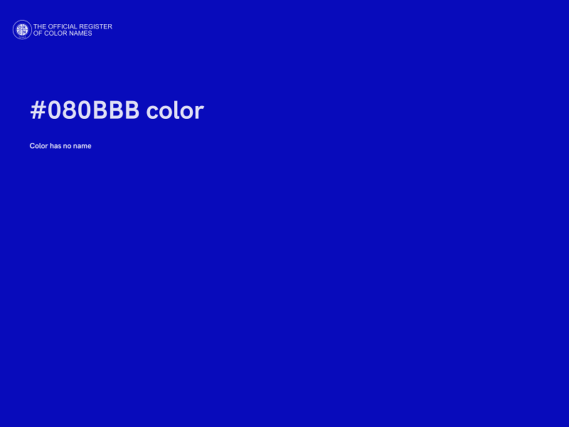 #080BBB color image