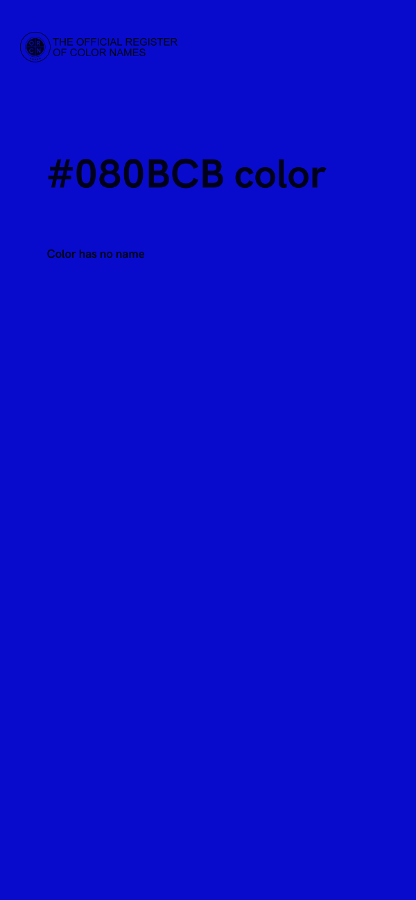 #080BCB color image