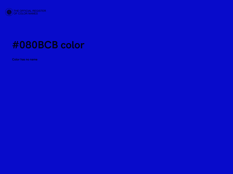 #080BCB color image