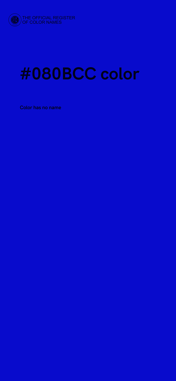 #080BCC color image
