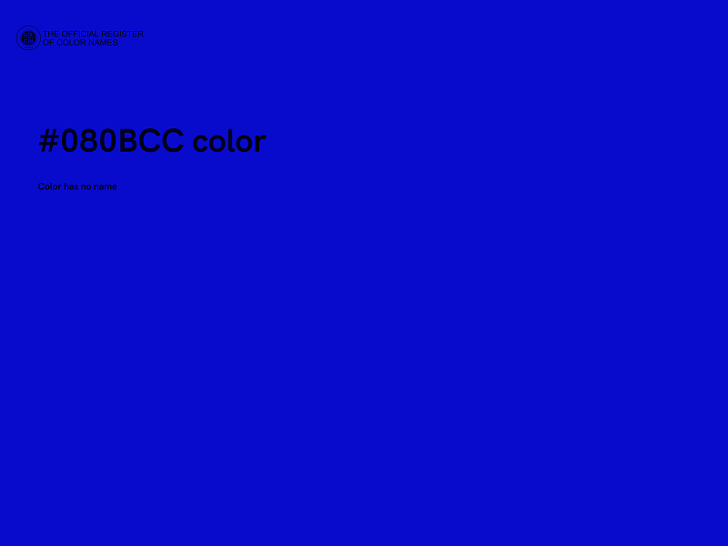 #080BCC color image