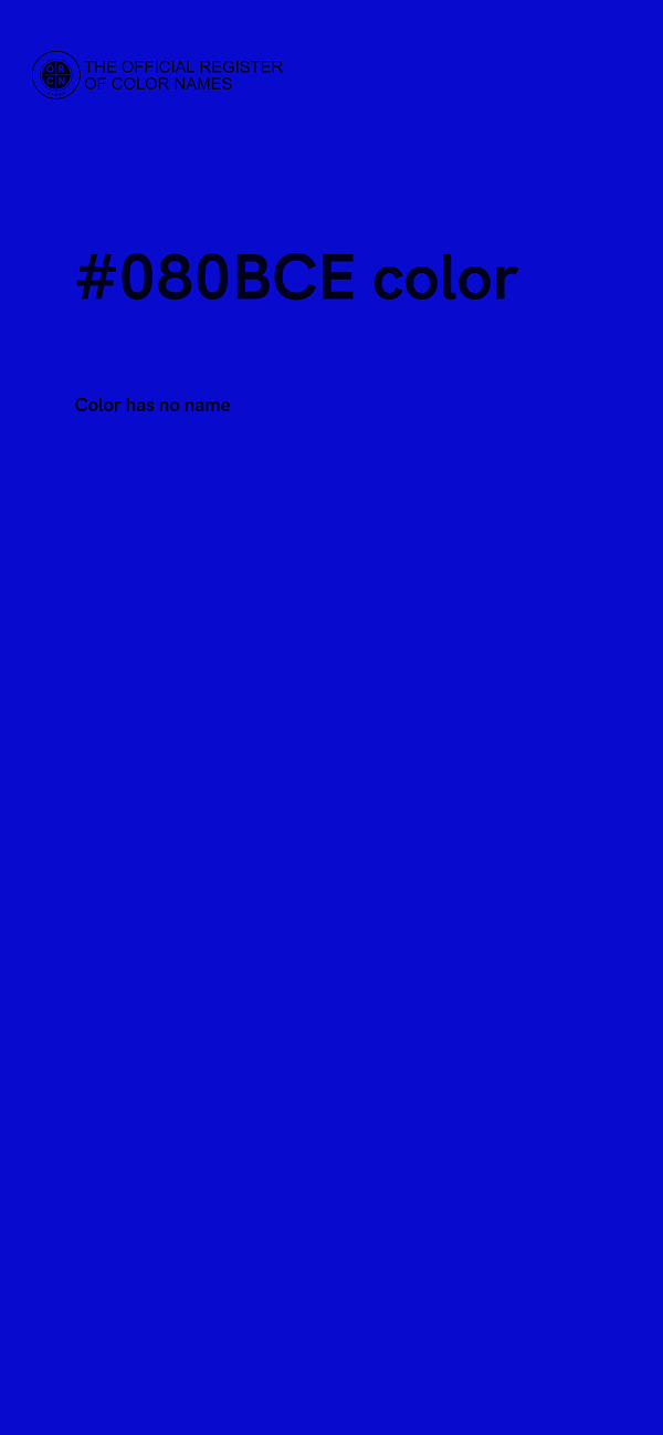 #080BCE color image