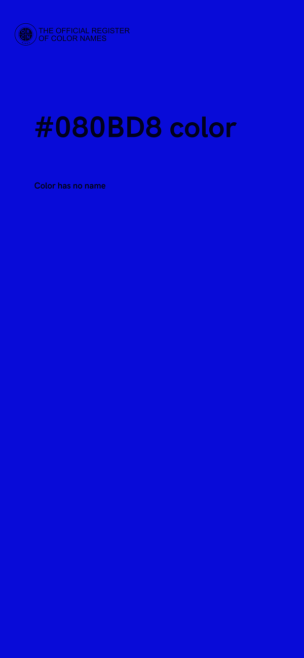 #080BD8 color image