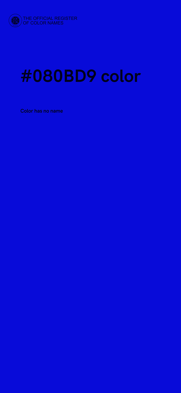 #080BD9 color image