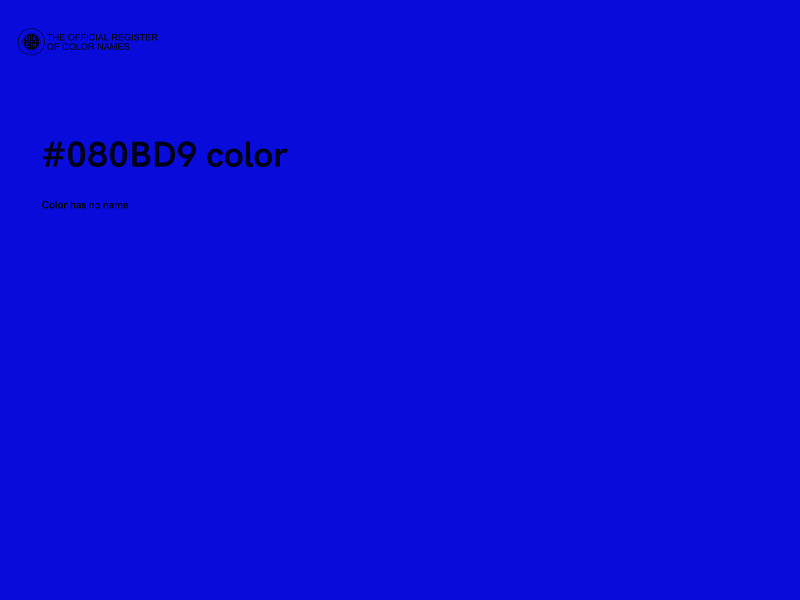 #080BD9 color image
