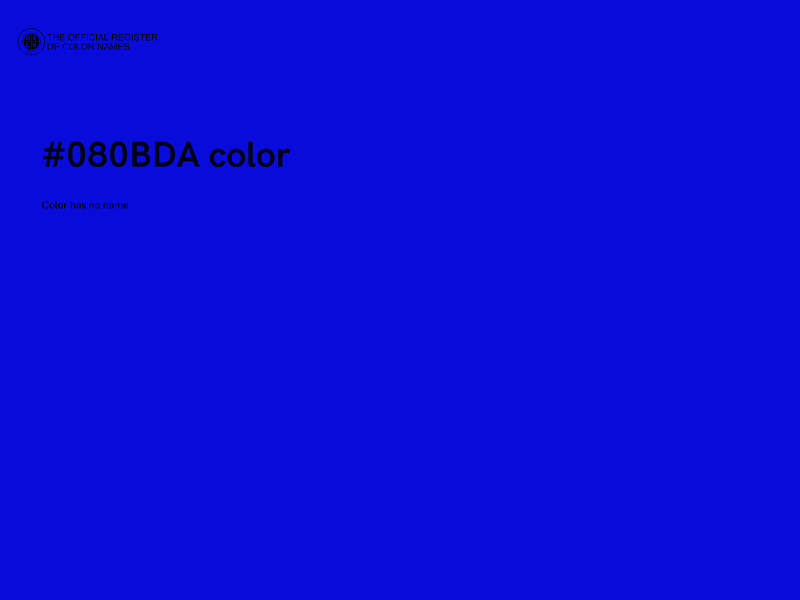 #080BDA color image