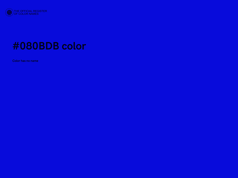 #080BDB color image