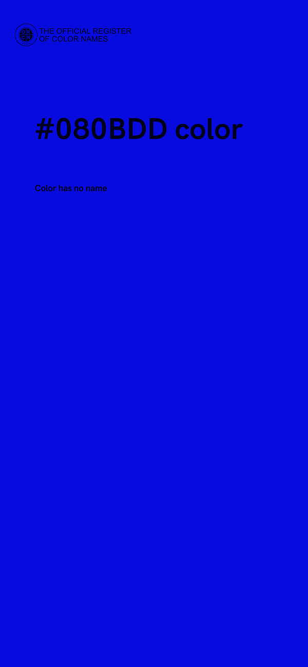 #080BDD color image