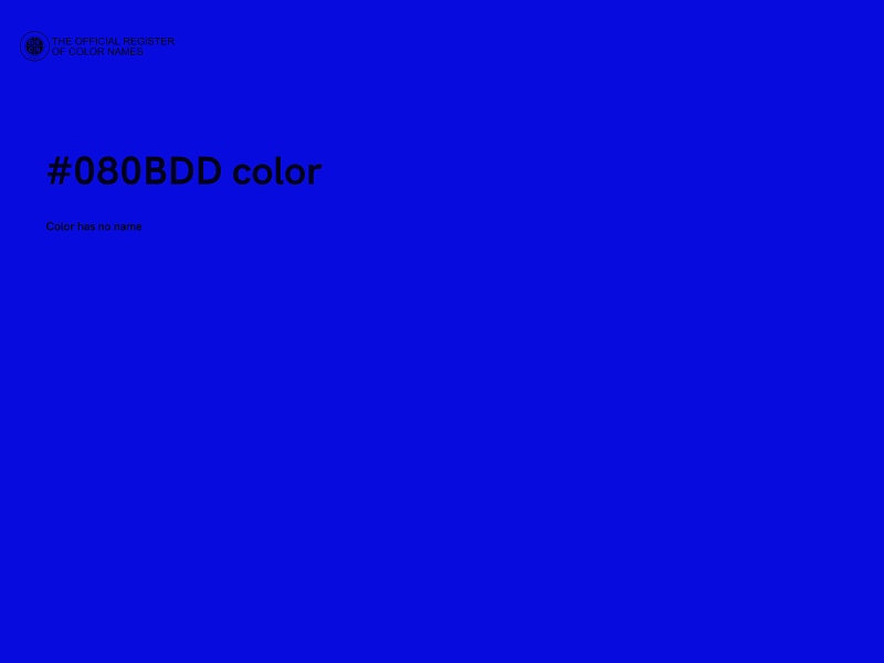 #080BDD color image