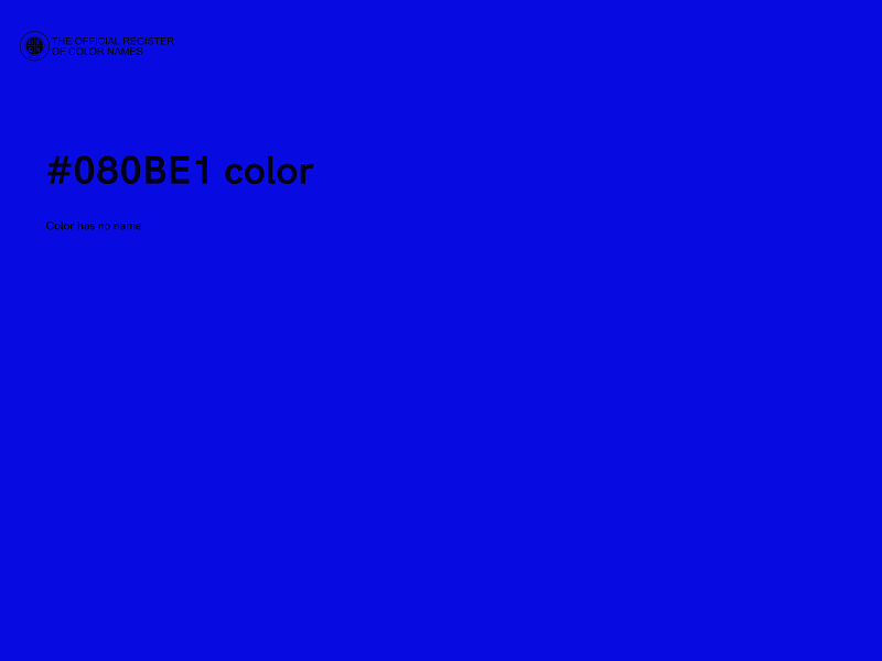 #080BE1 color image