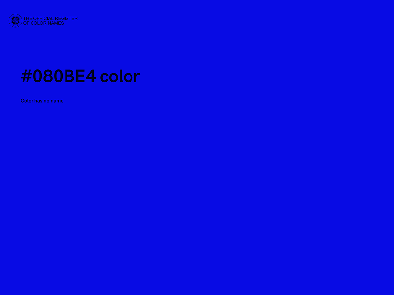 #080BE4 color image