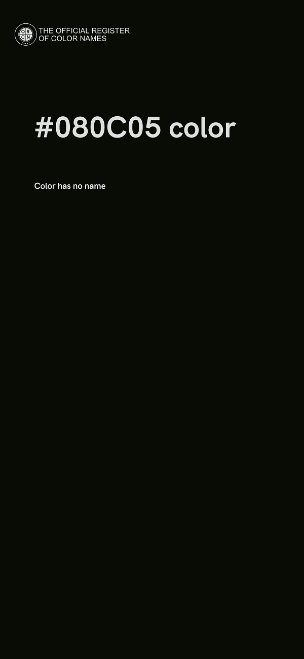 #080C05 color image