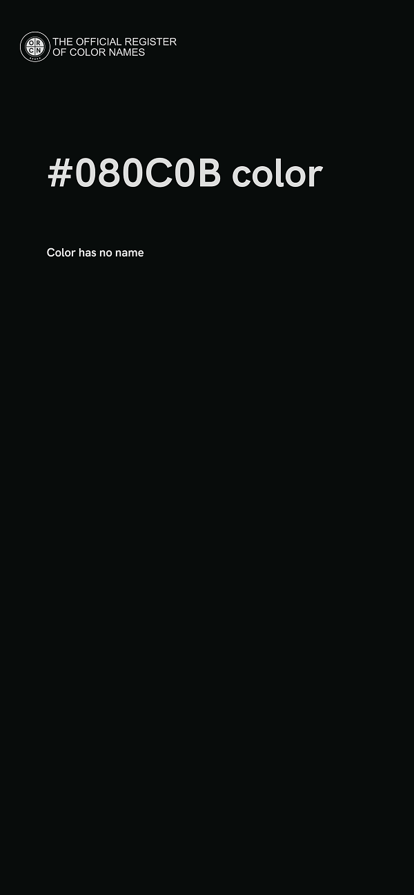 #080C0B color image