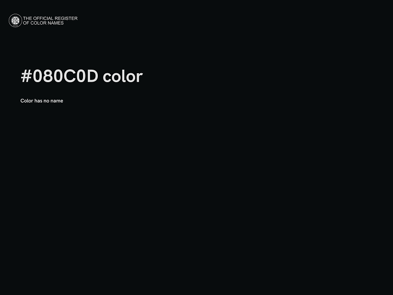 #080C0D color image