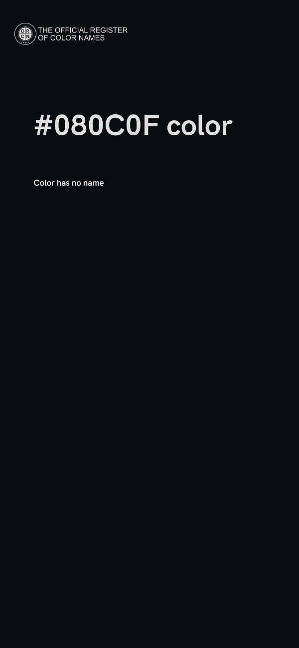 #080C0F color image
