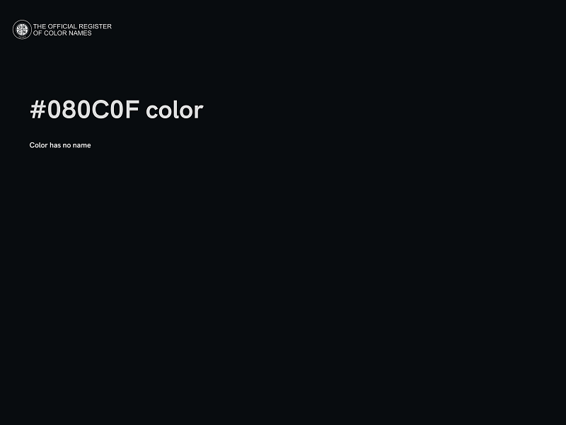 #080C0F color image
