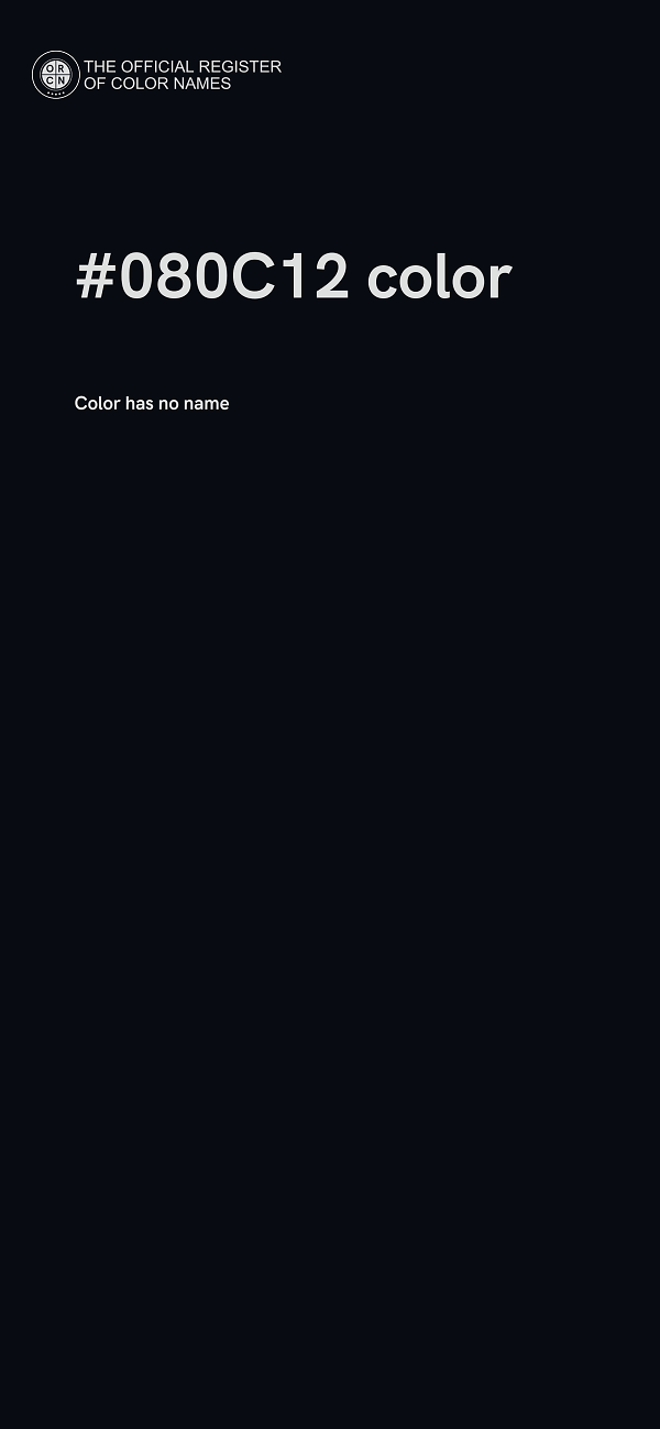 #080C12 color image