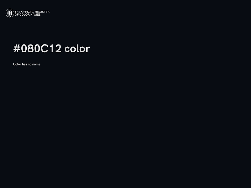 #080C12 color image