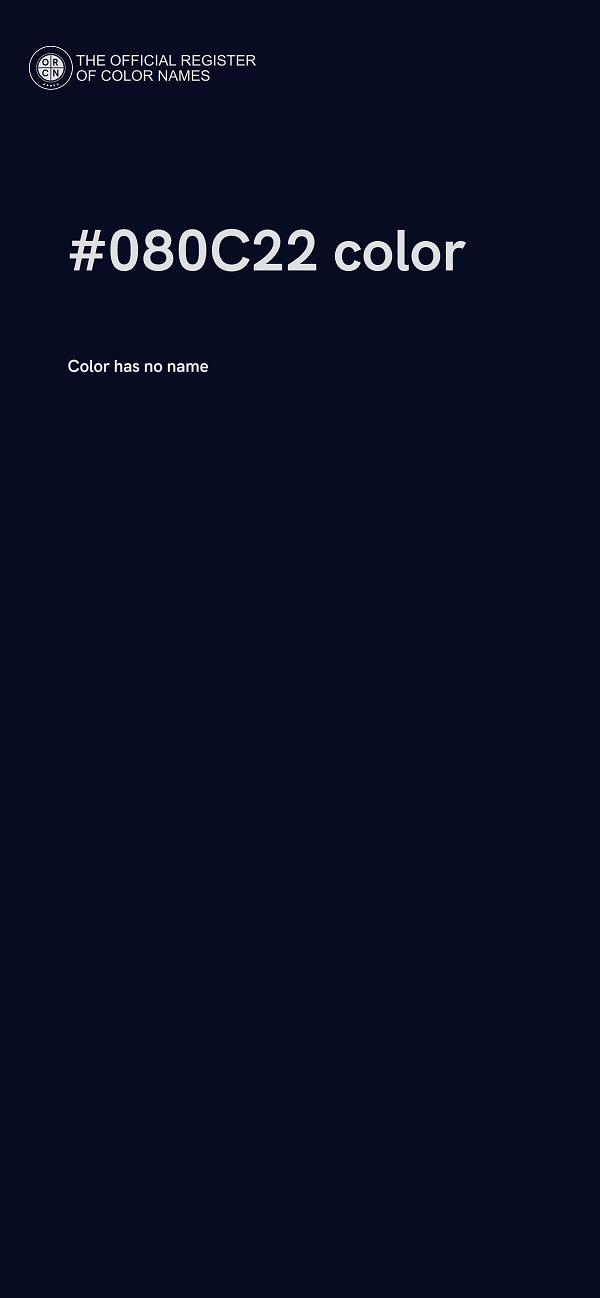 #080C22 color image