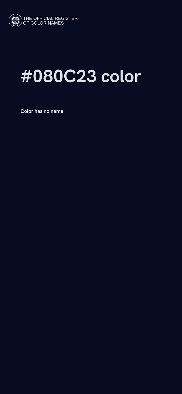 #080C23 color image