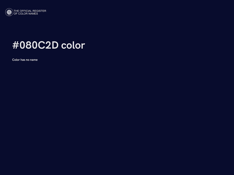 #080C2D color image