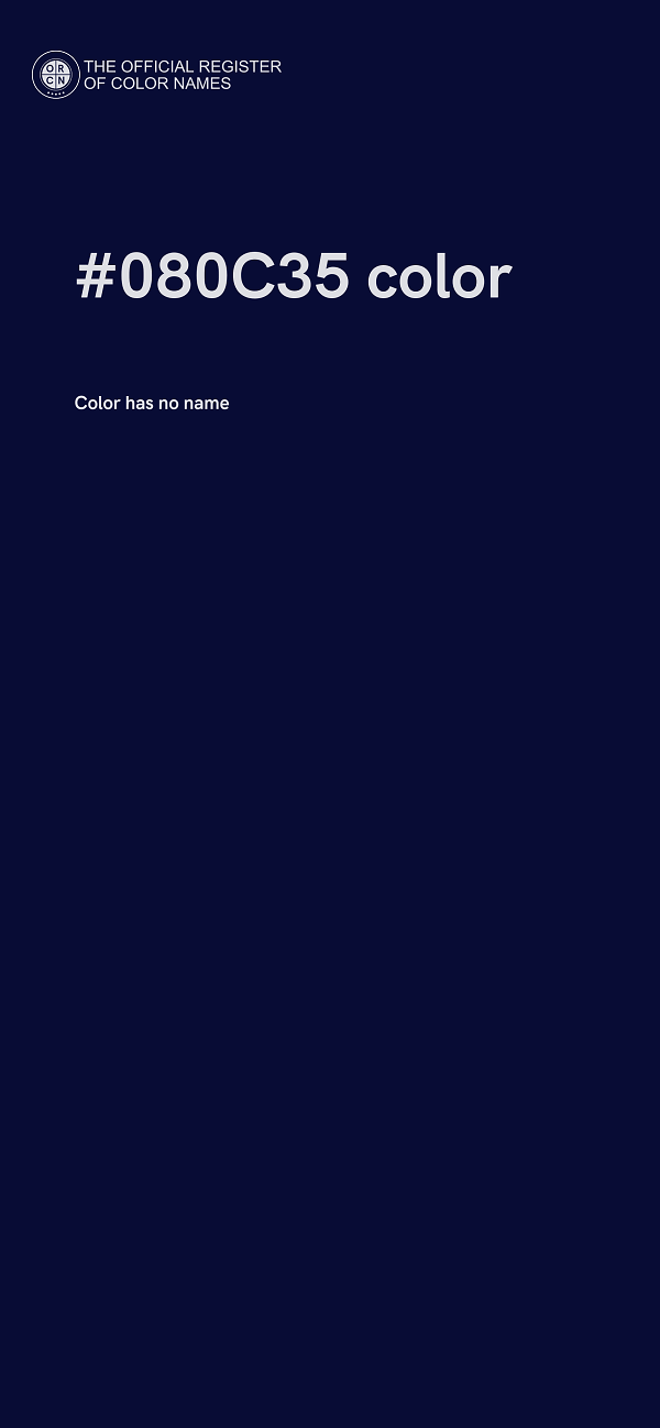 #080C35 color image