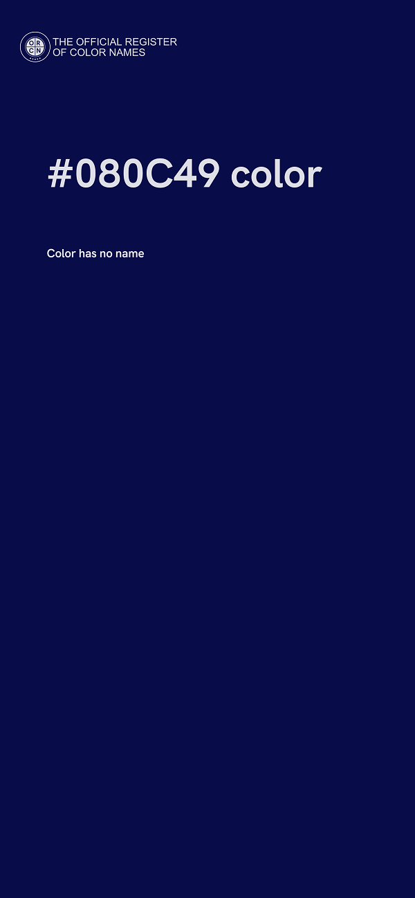#080C49 color image