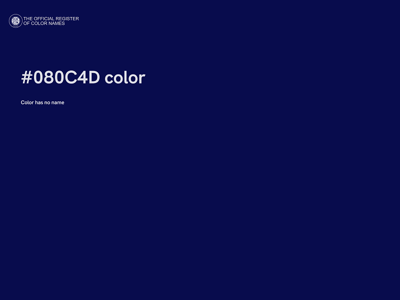 #080C4D color image