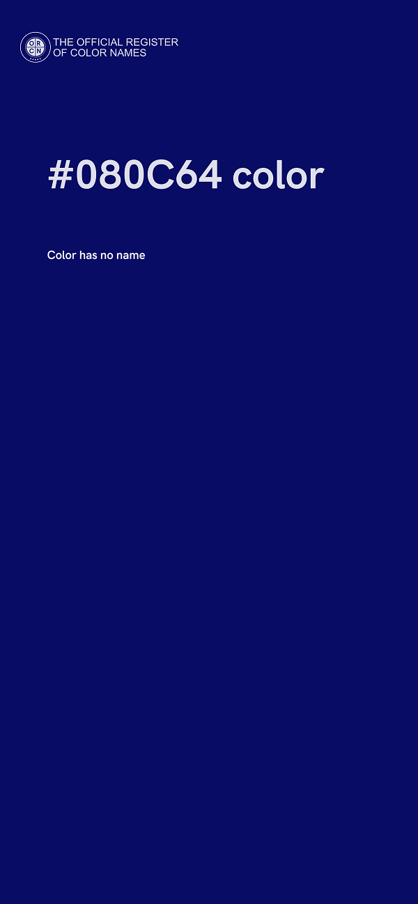 #080C64 color image