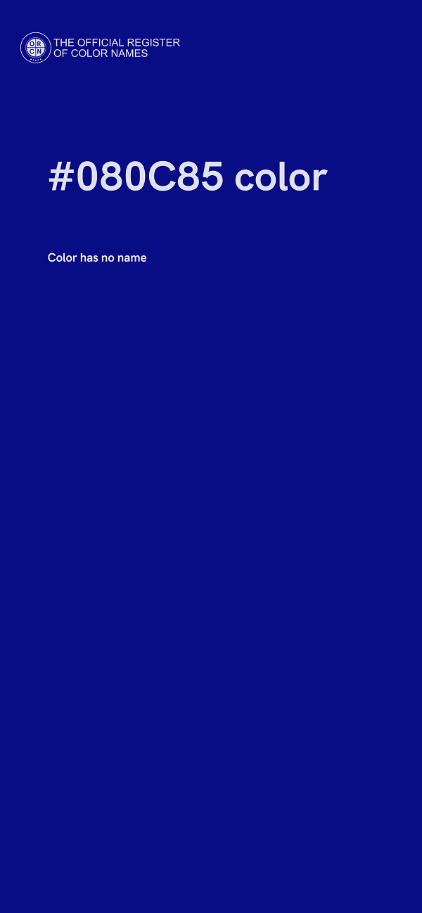 #080C85 color image