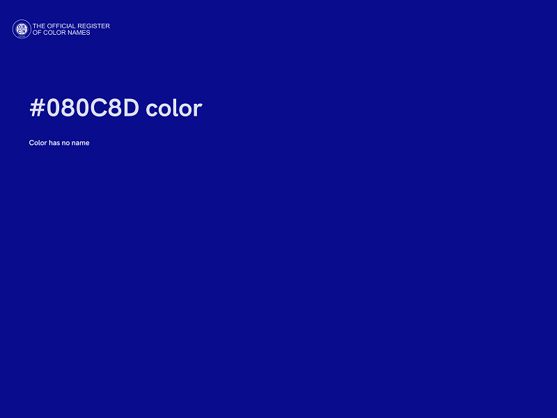 #080C8D color image