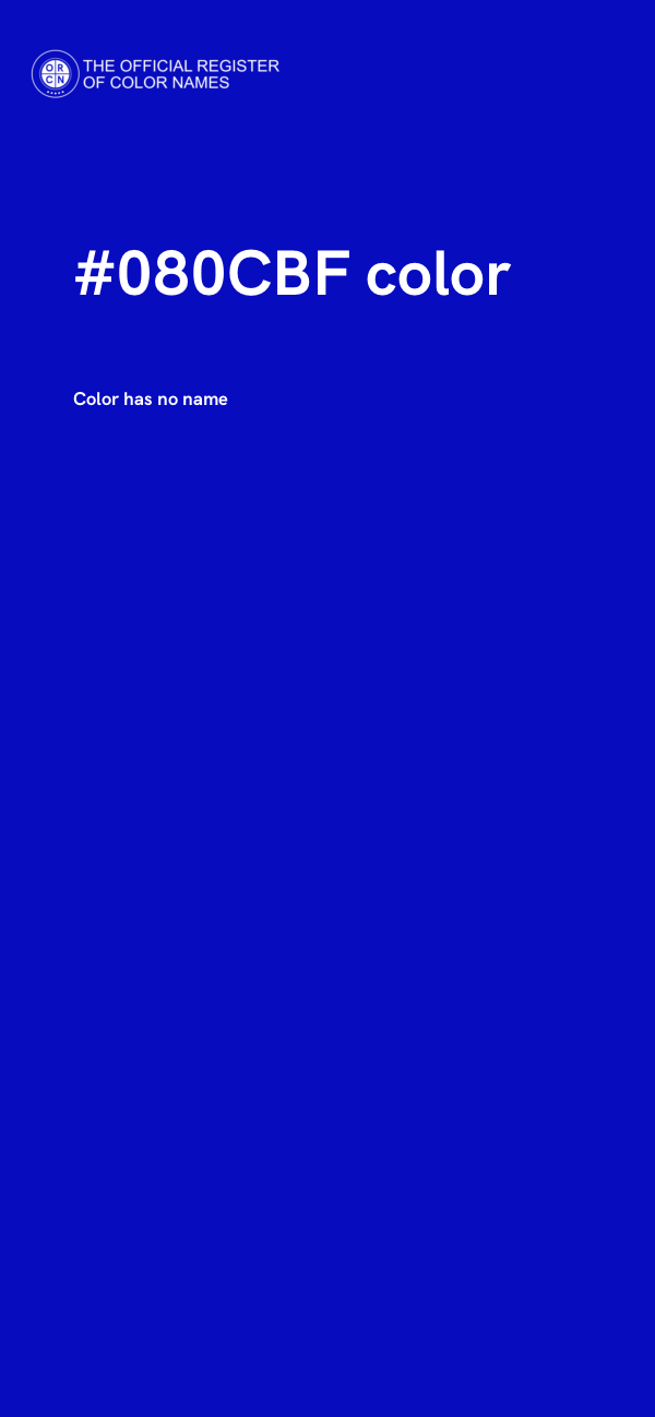 #080CBF color image