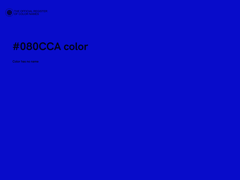 #080CCA color image