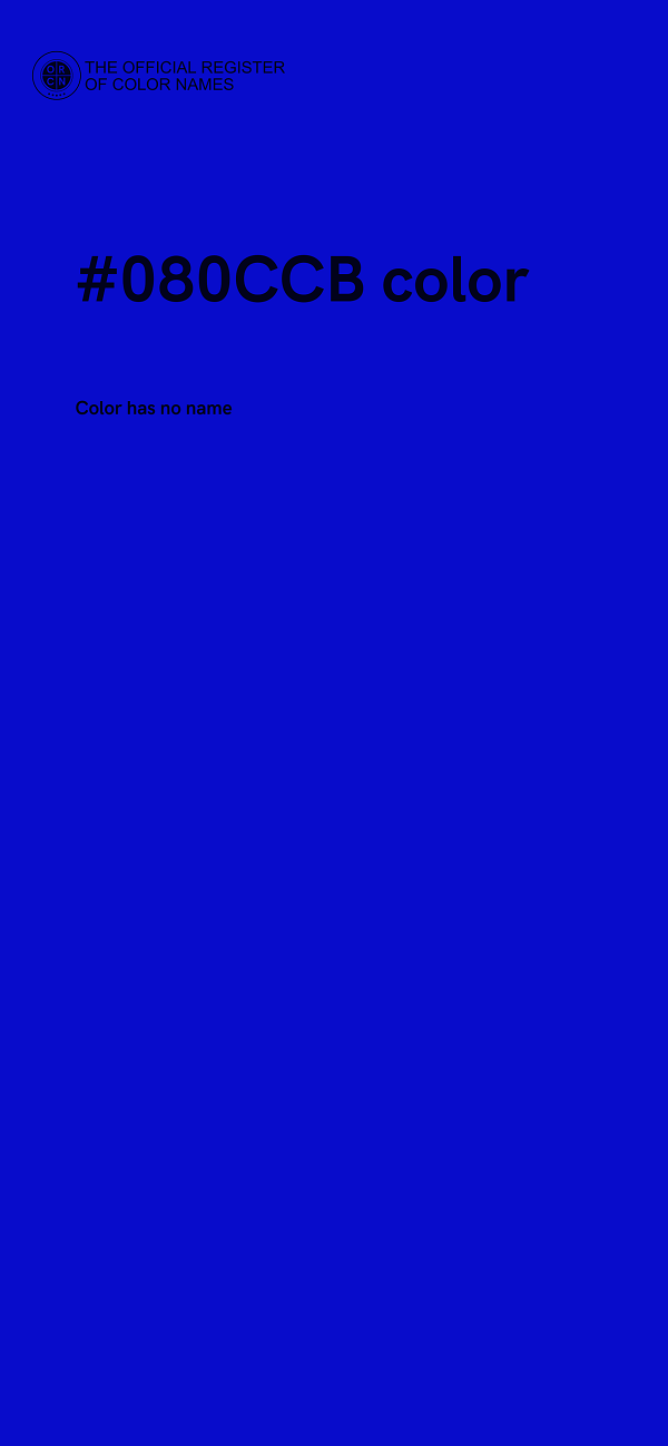 #080CCB color image