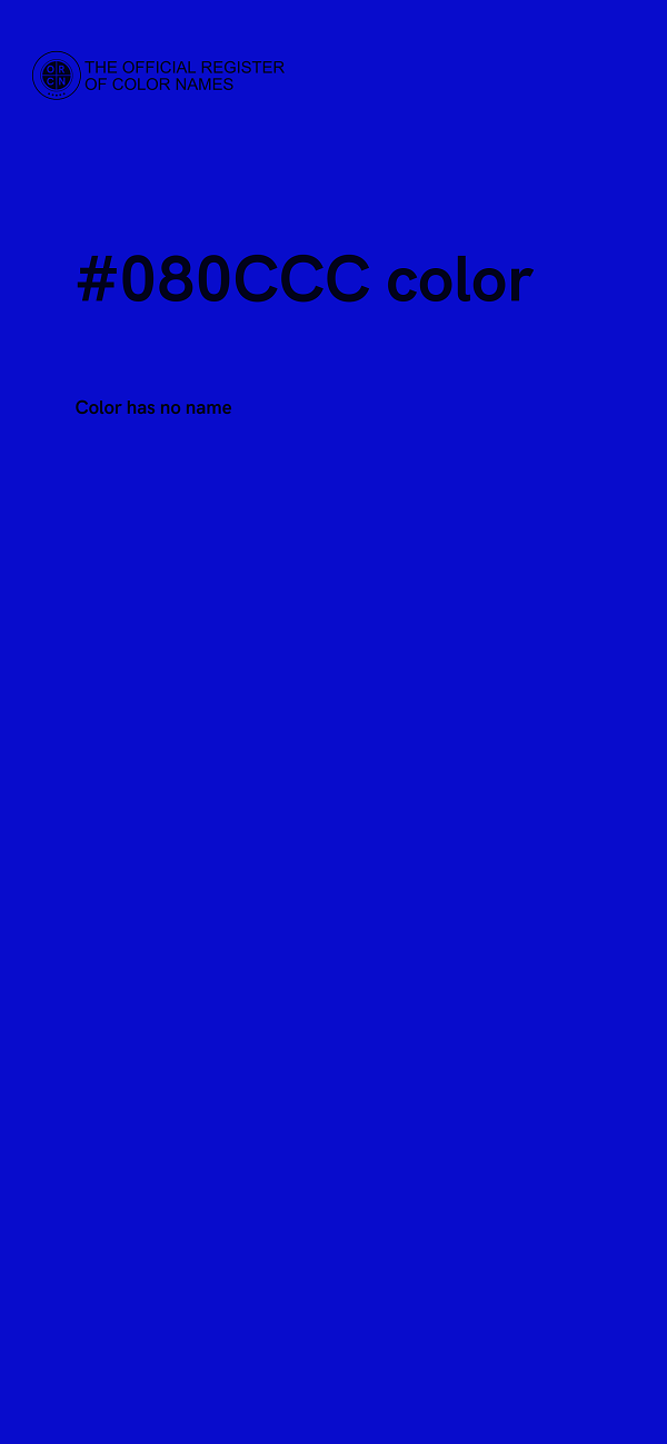 #080CCC color image