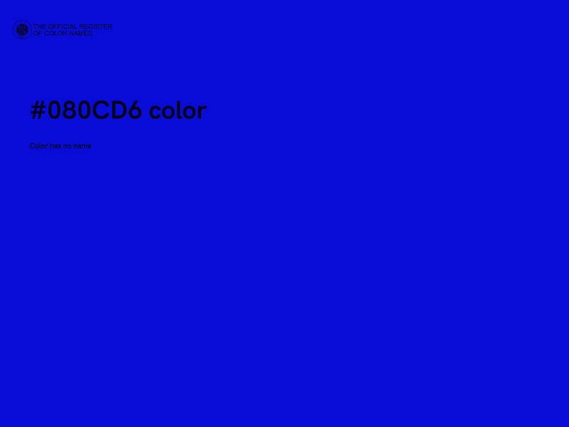 #080CD6 color image