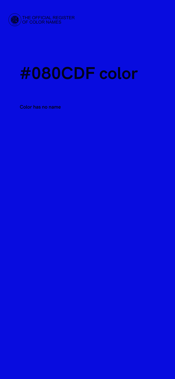 #080CDF color image