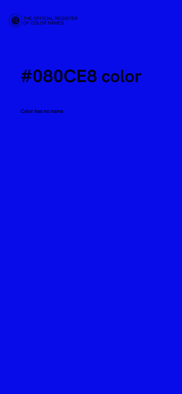 #080CE8 color image