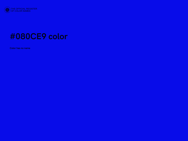 #080CE9 color image