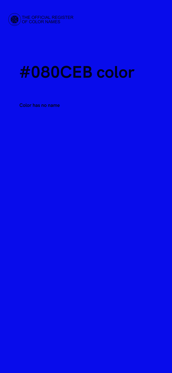 #080CEB color image