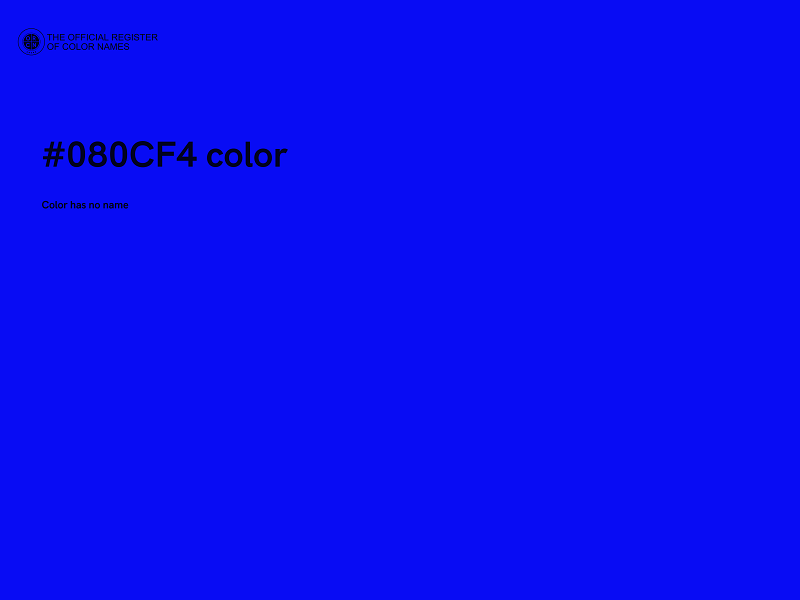 #080CF4 color image