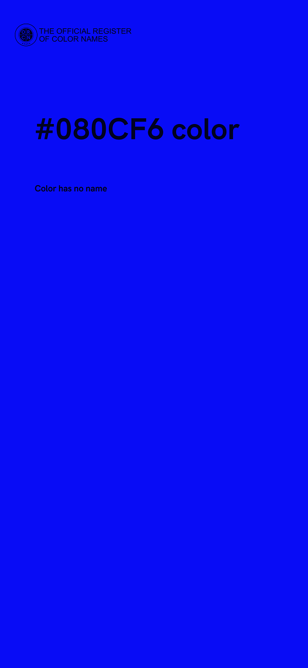 #080CF6 color image